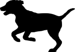 Logo d'une silhouette d'un chien